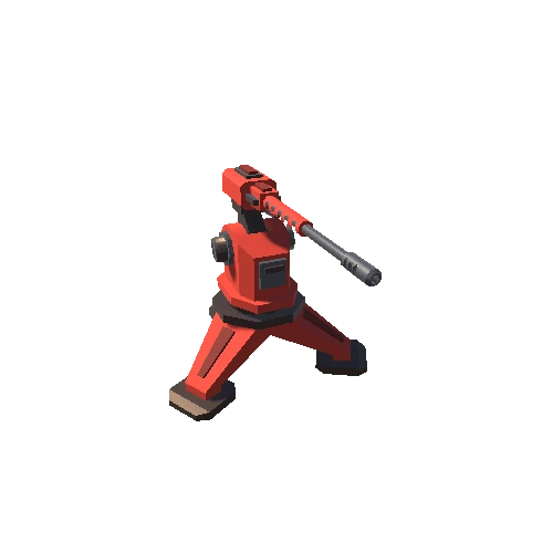 Machine Gun v1 - Soft Red